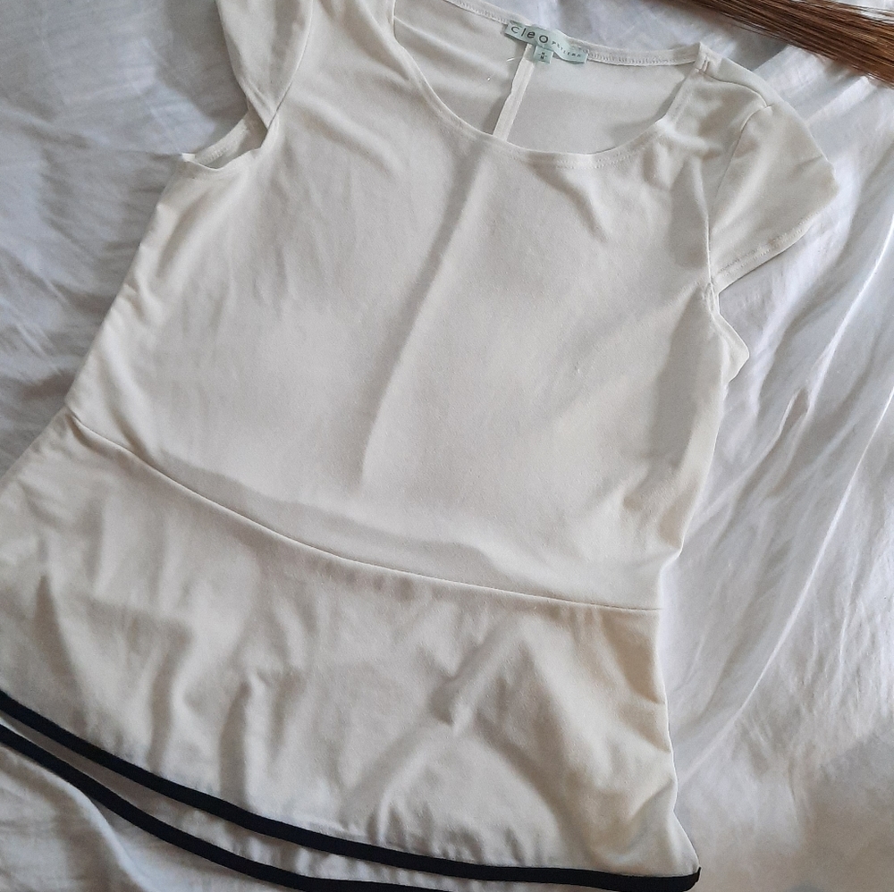 White peplum blouse
